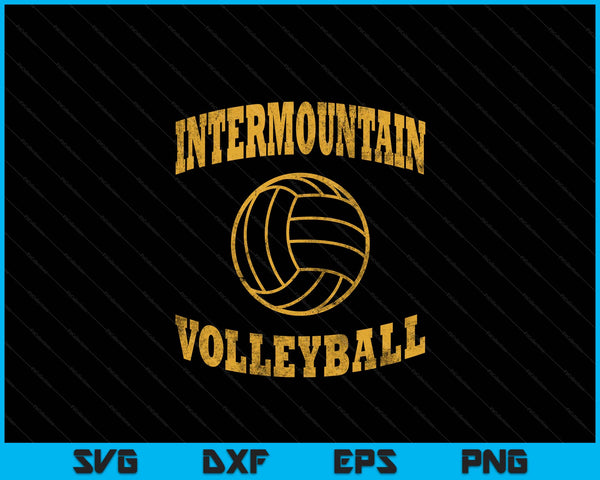 Intermountain Volleyball Classic Vintage Distressed SVG PNG Digital Cutting Files
