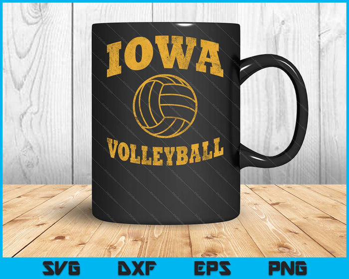 Iowa Volleyball Classic Vintage Distressed SVG PNG Digital Cutting Files Iowa Volleyball Classic Vintage Distressed SVG PNG Digital Cutting Files
