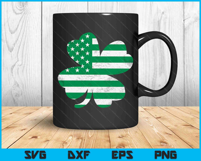 Irish American Flag Vintage Shamrock St Patricks Day SVG PNG Digital Printable Files Irish American Flag Vintage Shamrock St Patricks Day SVG PNG Digital Printable Files