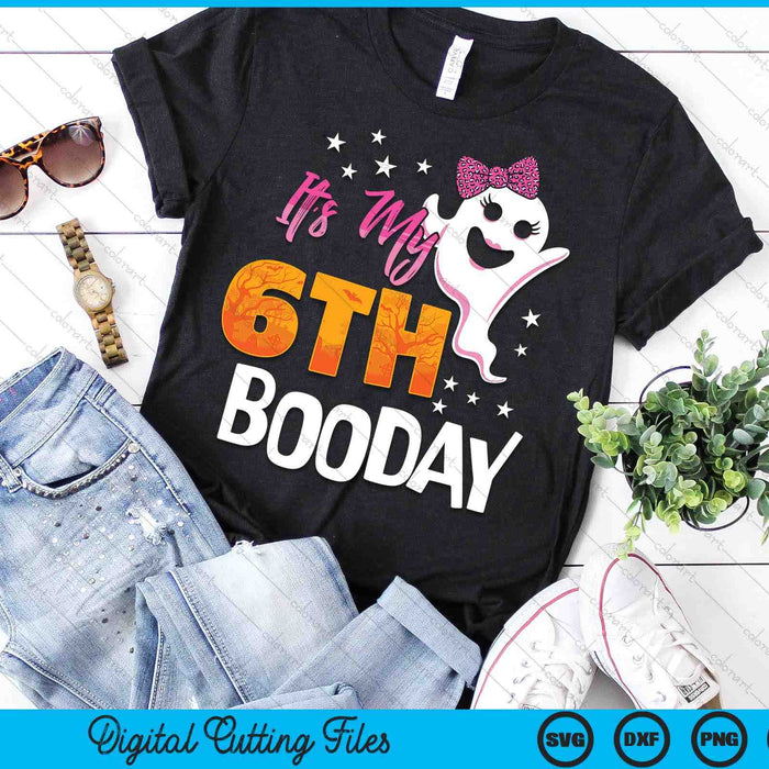 Its My 6th Boo Day Cute Halloween Birthday Ghost Pink Bow SVG PNG Digital Printable Files Its My 6th Boo Day Cute Halloween Birthday Ghost Pink Bow SVG PNG Digital Printable Files
