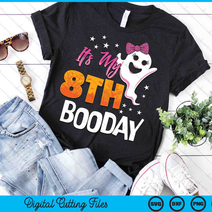 Its My 8th Boo Day Cute Halloween Birthday Ghost Pink Bow SVG PNG Digital Printable Files Its My 8th Boo Day Cute Halloween Birthday Ghost Pink Bow SVG PNG Digital Printable Files