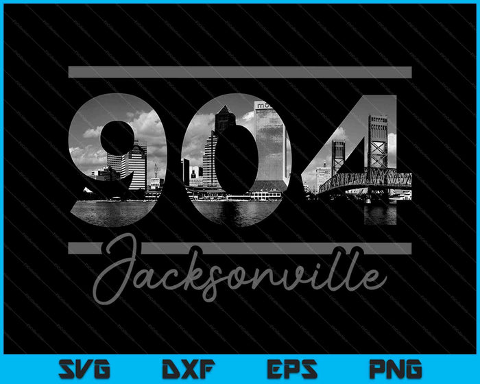 Jacksonville 904 Area Code Skyline Florida Vintage SVG PNG Cutting Printable Files Jacksonville 904 Area Code Skyline Florida Vintage SVG PNG Cutting Printable Files