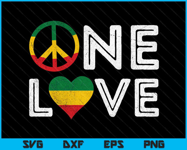 Jamaica Reggae Rasta One Love Gift SVG PNG Digital Cutting Files