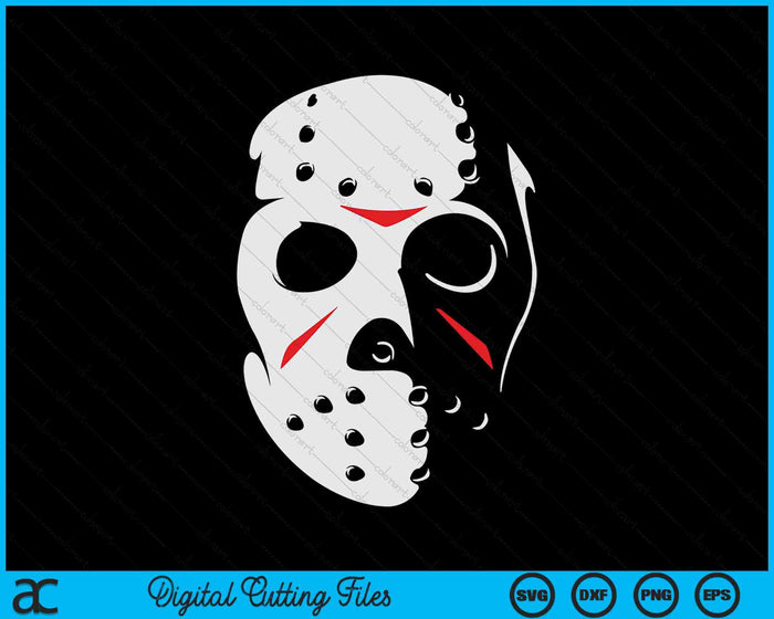 Jason Hockey Mask Halloween Friday 13TH SVG PNG Digital Cutting Files