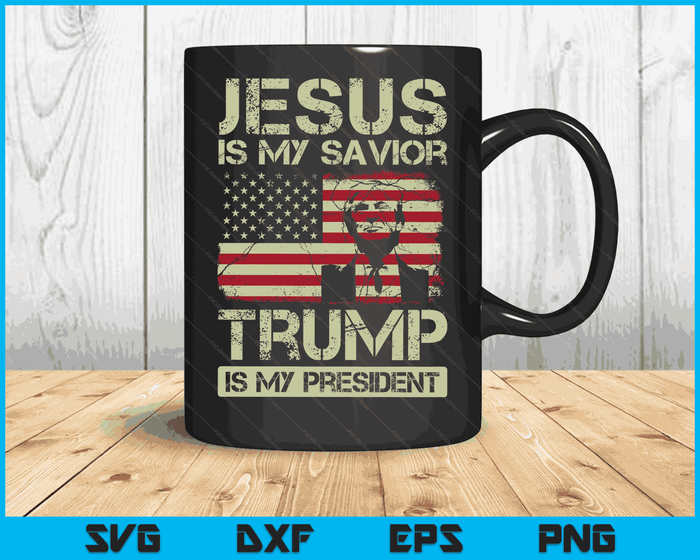 Jezus is mijn Heiland Trump is mijn president Trump 2024 USA vlag SVG PNG digitale snijbestanden Jezus is mijn Heiland Trump is mijn president Trump 2024 USA vlag SVG PNG digitale snijbestanden