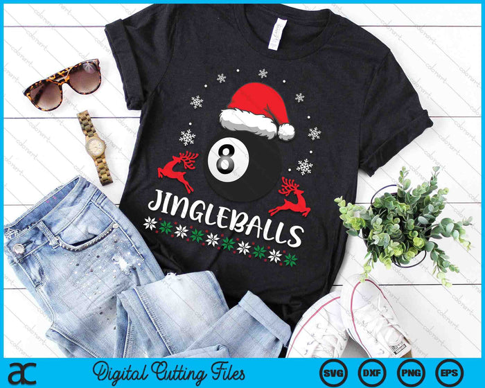 Jingleballs Pool Ball Player Merry Xmas Christmas Day SVG PNG Digital Cutting Files Jingleballs Pool Ball Player Merry Xmas Christmas Day SVG PNG Digital Cutting Files