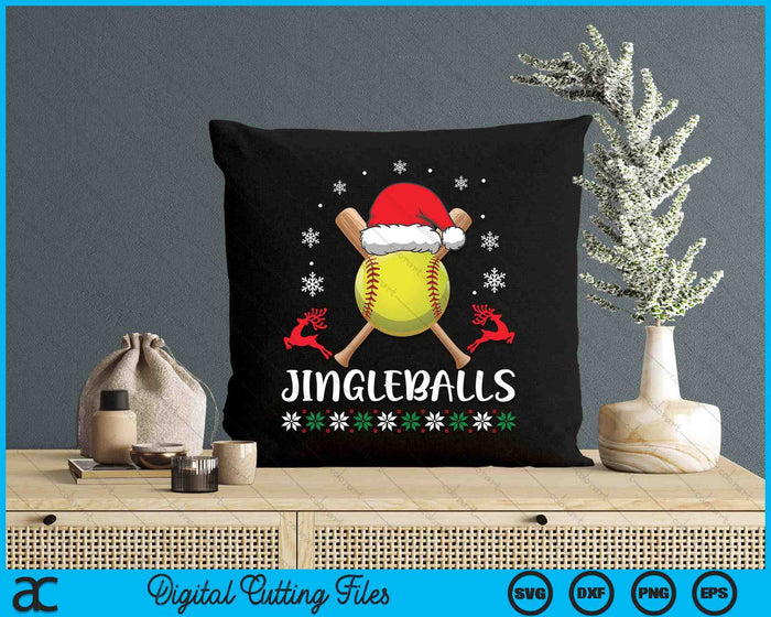 Jingleballs Softball Player Merry Xmas Christmas Day SVG PNG Digital Cutting Files Jingleballs Softball Player Merry Xmas Christmas Day SVG PNG Digital Cutting Files