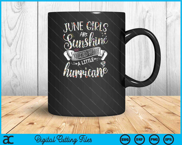 June Girls Are Sunshine Mixed Little Hurricane Floral SVG PNG Archivos de corte digital June Girls Are Sunshine Mixed Little Hurricane Floral SVG PNG Archivos de corte digital