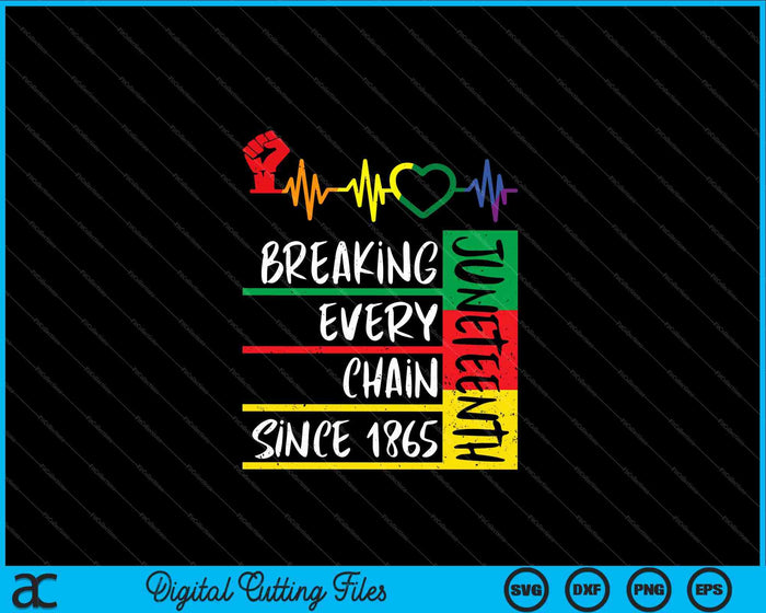 Juneteenth Breaking Every Chain Since 1865 SVG PNG Cutting Printable Files Juneteenth Breaking Every Chain Since 1865 SVG PNG Cutting Printable Files
