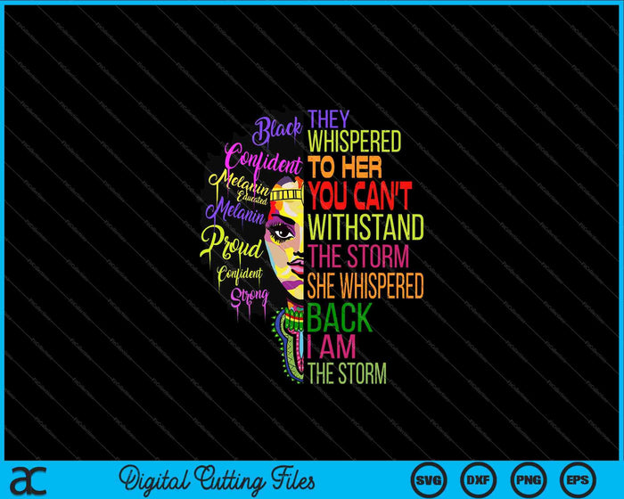 Juneteenth I Am The Storm Women Black History SVG PNG Cutting Printable Files Juneteenth I Am The Storm Women Black History SVG PNG Cutting Printable Files