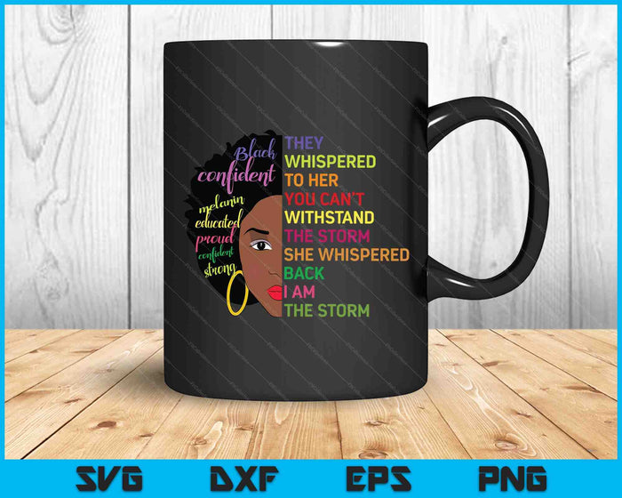 Juneteenth Women Black History I Am The Storm SVG PNG Digital Cutting Files