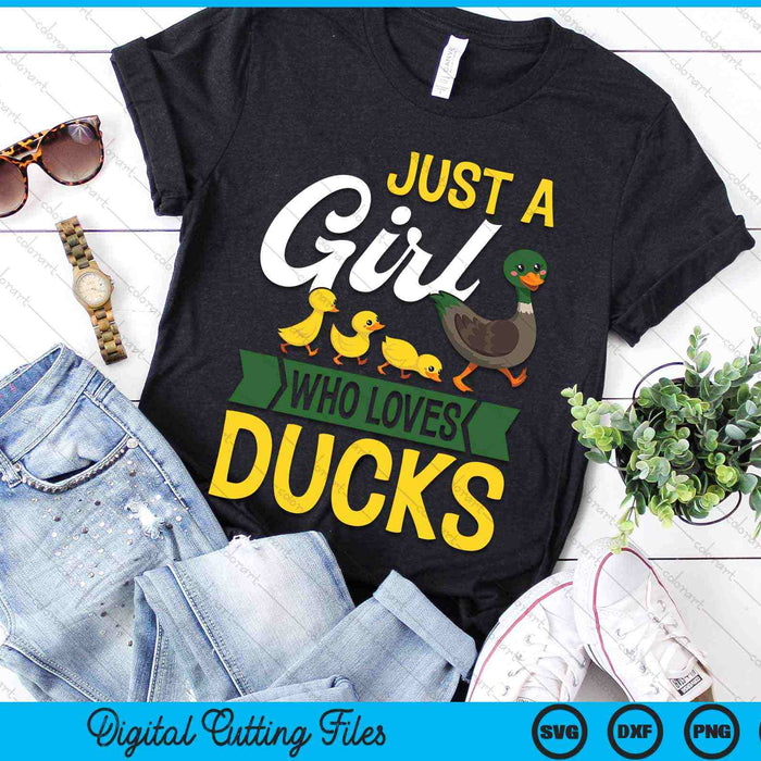 Gewoon een meisje dat van eenden houdt Grappige Duck Lover SVG PNG digitale snijbestanden Gewoon een meisje dat van eenden houdt Grappige Duck Lover SVG PNG digitale snijbestanden