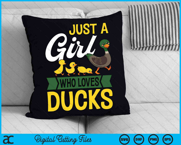 Gewoon een meisje dat van eenden houdt Grappige Duck Lover SVG PNG digitale snijbestanden Gewoon een meisje dat van eenden houdt Grappige Duck Lover SVG PNG digitale snijbestanden