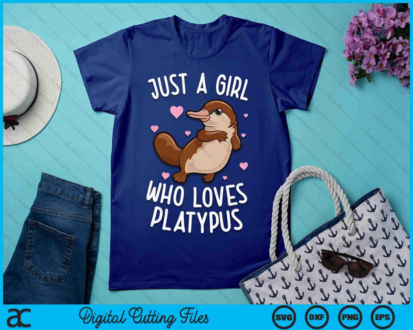 Just A Girl Who Loves Platypus Funny Platypus SVG PNG Digital Printable Files