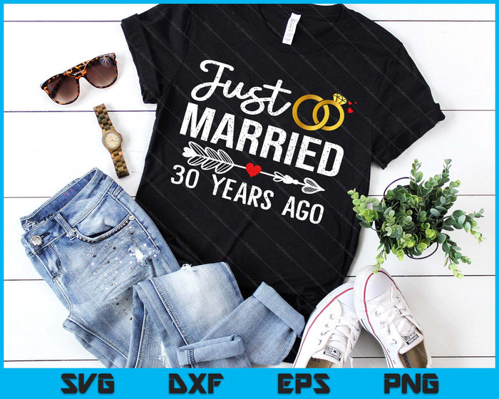 Just Married 30 Years Ago Funny Couple 30th Anniversary SVG PNG Digital Printable Files Just Married 30 Years Ago Funny Couple 30th Anniversary SVG PNG Digital Printable Files