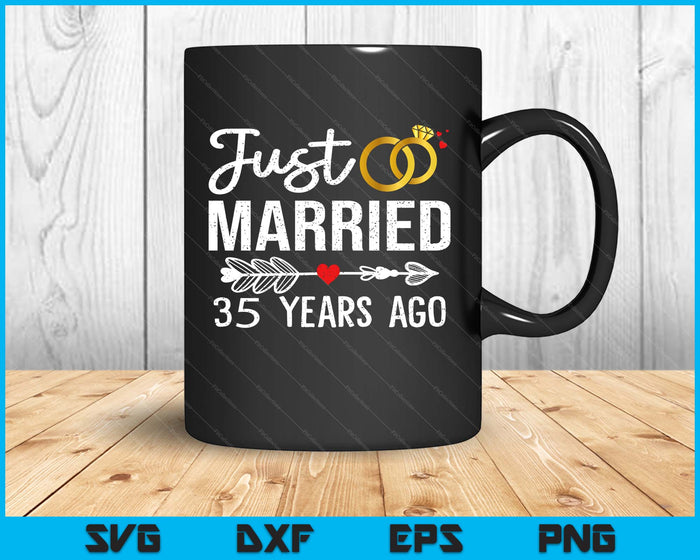 Just Married 35 Years Ago Funny Couple 35th Anniversary SVG PNG Digital Printable Files Just Married 35 Years Ago Funny Couple 35th Anniversary SVG PNG Digital Printable Files
