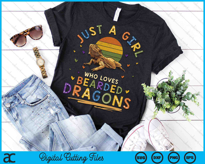 Just a Girl Who Loves Bearded Dragons SVG PNG Digital Cutting Files