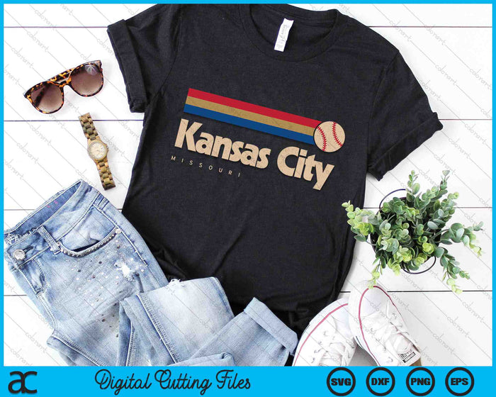 Kansas City Baseball City Missouri Retro Kansas City SVG PNG Digital Cutting Files Kansas City Baseball City Missouri Retro Kansas City SVG PNG Digital Cutting Files