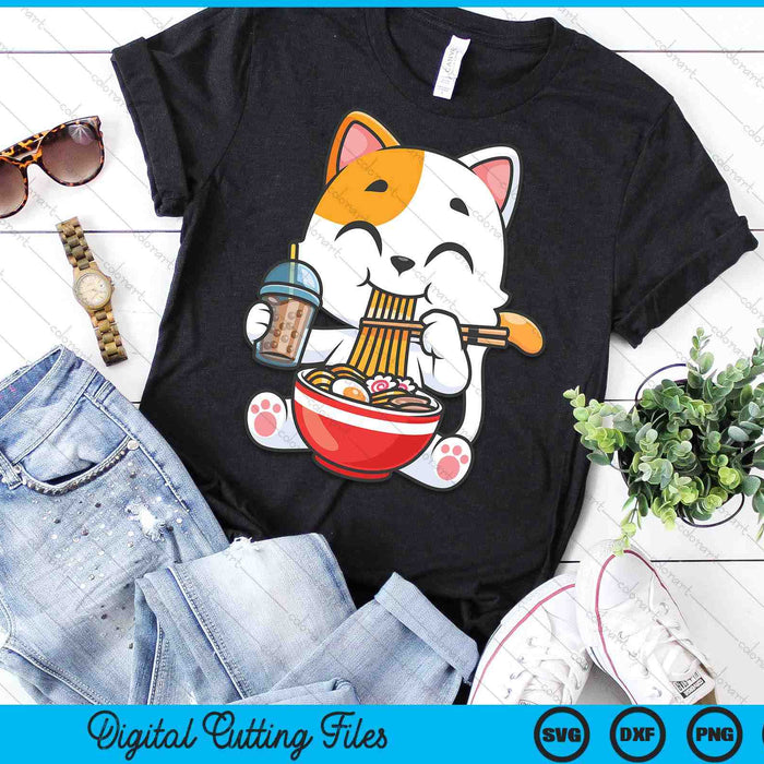 Kawaii Cat Ramen Noodles Anime Neko Japanese Manga Otaku SVG PNG Digital Cutting Files Kawaii Cat Ramen Noodles Anime Neko Japanese Manga Otaku SVG PNG Digital Cutting Files