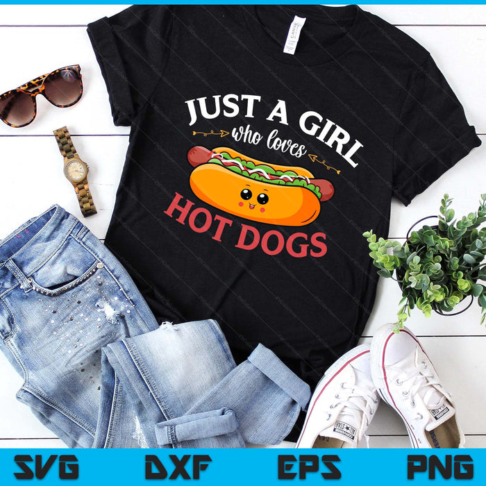 Kawaii Hotdog Lover Women Just A Girl Who Loves Hot Dogs SVG PNG Digital Printable Files Kawaii Hotdog Lover Women Just A Girl Who Loves Hot Dogs SVG PNG Digital Printable Files