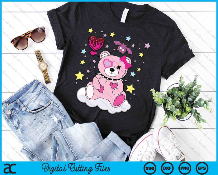 Kawaii Pastel Goth Cute Scary Bear SVG PNG Digital Printable Files Kawaii Pastel Goth Cute Scary Bear SVG PNG Digital Printable Files