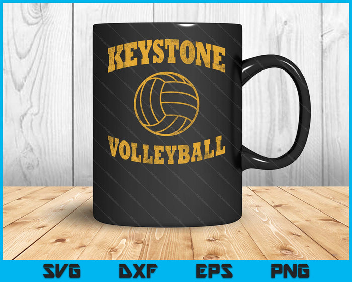 Keystone Volleyball Classic Vintage Distressed SVG PNG Digital Cutting Files Keystone Volleyball Classic Vintage Distressed SVG PNG Digital Cutting Files