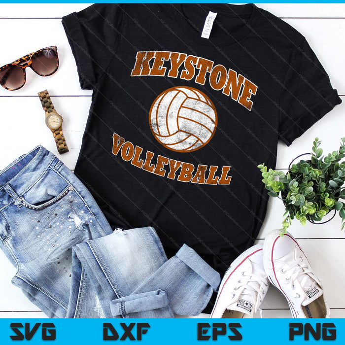 Keystone Volleyball Vintage Distressed SVG PNG Digital Cutting Files Keystone Volleyball Vintage Distressed SVG PNG Digital Cutting Files