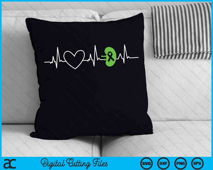 Kidney Disease Awareness Heartbeat Transplant Organ Donor SVG PNG Digital Cutting Files Kidney Disease Awareness Heartbeat Transplant Organ Donor SVG PNG Digital Cutting Files