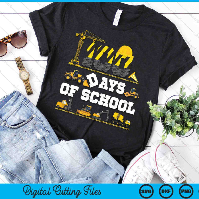 Kids 100 Days Of School Construction Vehicle Toddlers Boys SVG PNG Digital Printable Files Kids 100 Days Of School Construction Vehicle Toddlers Boys SVG PNG Digital Printable Files
