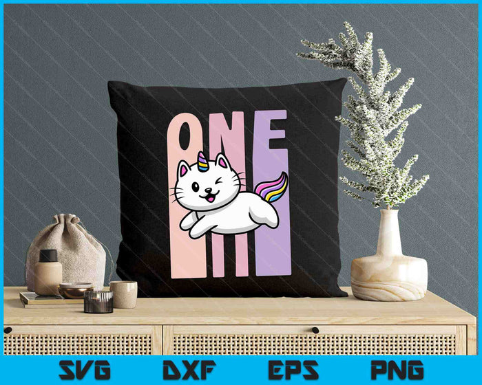 Kids 1 Year Old Cute Caticorn Cat Unicorn Birthday Girl SVG PNG Digital Printable Files Kids 1 Year Old Cute Caticorn Cat Unicorn Birthday Girl SVG PNG Digital Printable Files