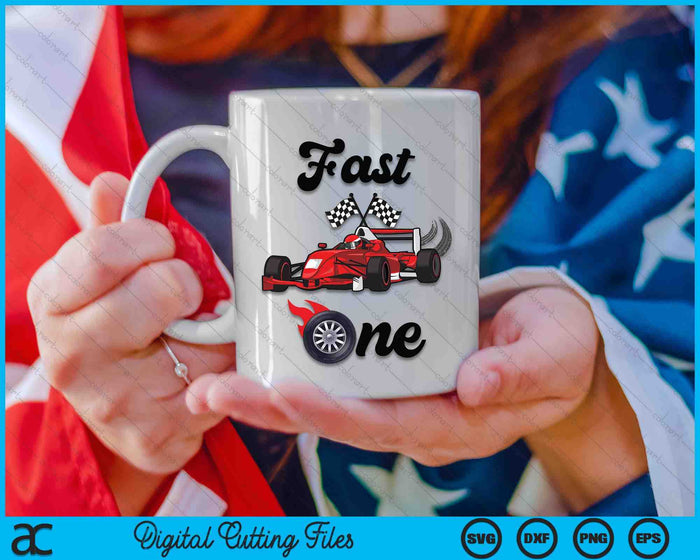 Kids 1 Year Old Race Car Fast One Birthday SVG PNG Digital Printable Files Kids 1 Year Old Race Car Fast One Birthday SVG PNG Digital Printable Files