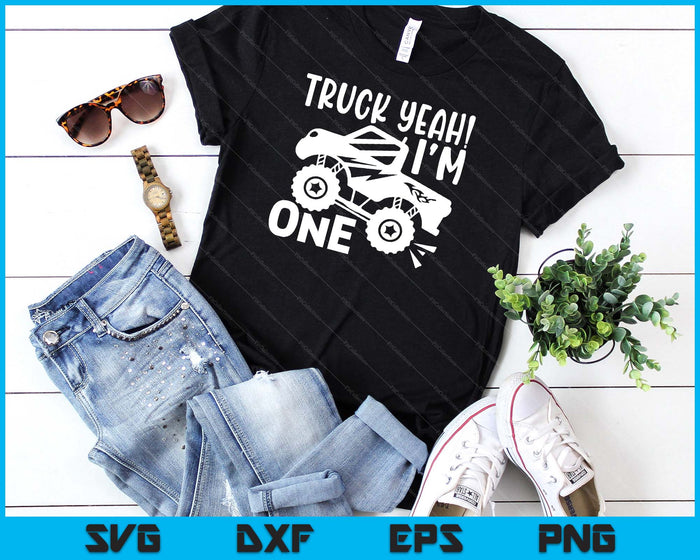 Kids 1st Birthday Gift Truck Yeah I'm One Joke Family SVG PNG Digital Cutting Files Kids 1st Birthday Gift Truck Yeah I'm One Joke Family SVG PNG Digital Cutting Files