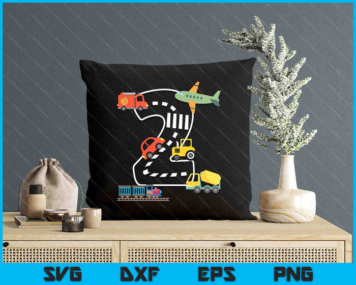 Kids 2 Year Old Transportation Birthday Car Train Plane 2nd SVG PNG Digital Printable Files Kids 2 Year Old Transportation Birthday Car Train Plane 2nd SVG PNG Digital Printable Files