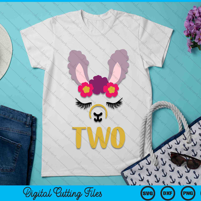 Kids 2 Years Old Two Funny Llama SVG PNG Digital Cutting Files Kids 2 Years Old Two Funny Llama SVG PNG Digital Cutting Files