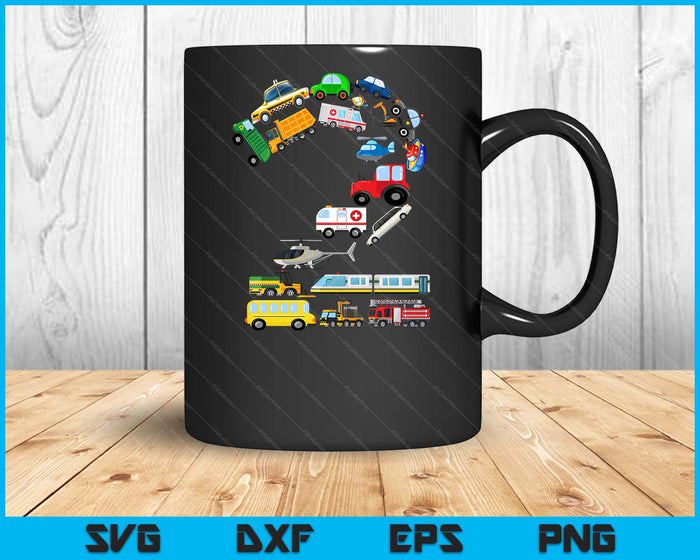 Kids 2nd Birthday For Boys Cars Vehicles Fire Truck Airplane SVG PNG Digital Cutting Files Kids 2nd Birthday For Boys Cars Vehicles Fire Truck Airplane SVG PNG Digital Cutting Files