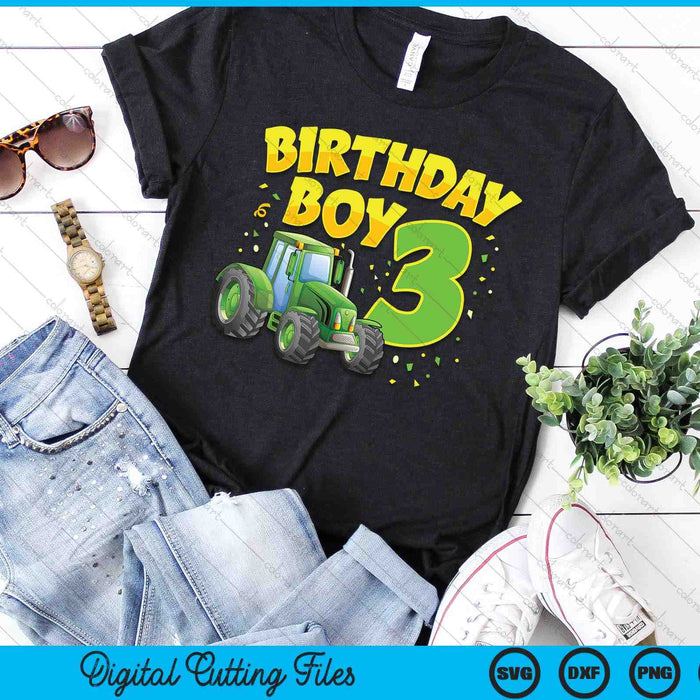 Kids 3rd Birthday Boy 3 Year Old Farm Truck Tractor Party SVG PNG Digital Cutting File Kids 3rd Birthday Boy 3 Year Old Farm Truck Tractor Party SVG PNG Digital Cutting File