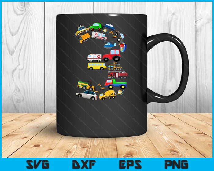 Kids 3rd Birthday For Boys Cars Vehicles Fire Truck Airplane SVG PNG Digital Cutting Files Kids 3rd Birthday For Boys Cars Vehicles Fire Truck Airplane SVG PNG Digital Cutting Files