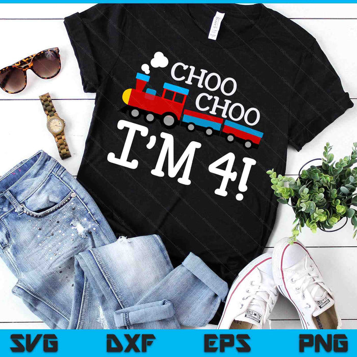 Kids 4th Birthday Boy Train Choo Choo I’m Four SVG PNG Digital Cutting Files Kids 4th Birthday Boy Train Choo Choo I’m Four SVG PNG Digital Cutting Files