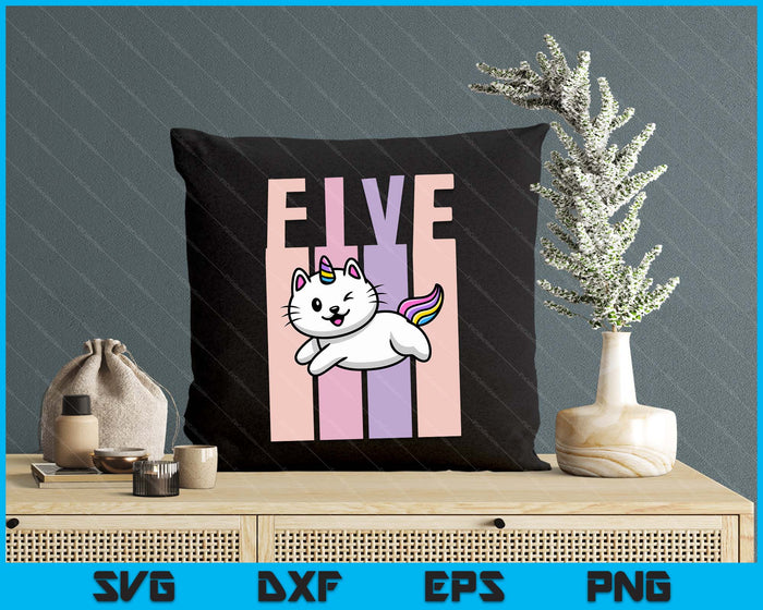 Kids 5 Year Old Cute Caticorn Cat Unicorn Birthday Girl SVG PNG Digital Printable Files Kids 5 Year Old Cute Caticorn Cat Unicorn Birthday Girl SVG PNG Digital Printable Files