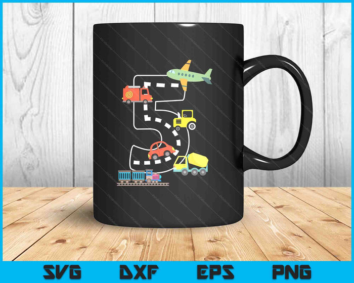 Kids 5 Year Old Transportation Birthday Car Train Plane 5th SVG PNG Digital Printable Files Kids 5 Year Old Transportation Birthday Car Train Plane 5th SVG PNG Digital Printable Files