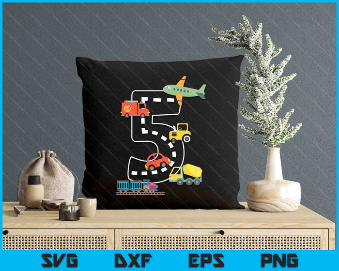 Kids 5 Year Old Transportation Birthday Car Train Plane 5th SVG PNG Digital Printable Files Kids 5 Year Old Transportation Birthday Car Train Plane 5th SVG PNG Digital Printable Files