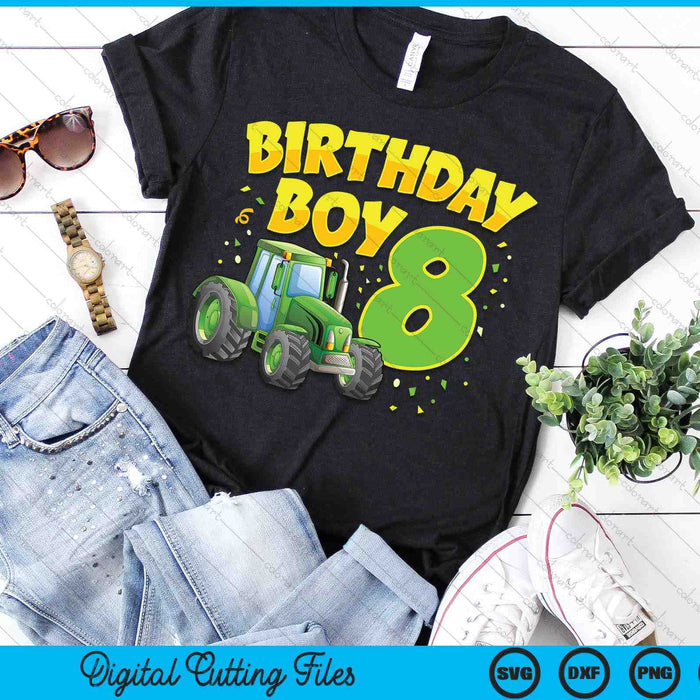Kids 8th Birthday Boy 8 Year Old Farm Truck Tractor Party SVG PNG Digital Cutting File Kids 8th Birthday Boy 8 Year Old Farm Truck Tractor Party SVG PNG Digital Cutting File