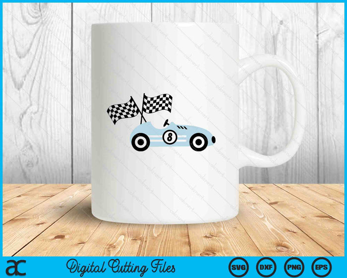 Kids 8th Birthday Race Car 8 Year Old Car Racing SVG PNG Digital Printable Files Kids 8th Birthday Race Car 8 Year Old Car Racing SVG PNG Digital Printable Files
