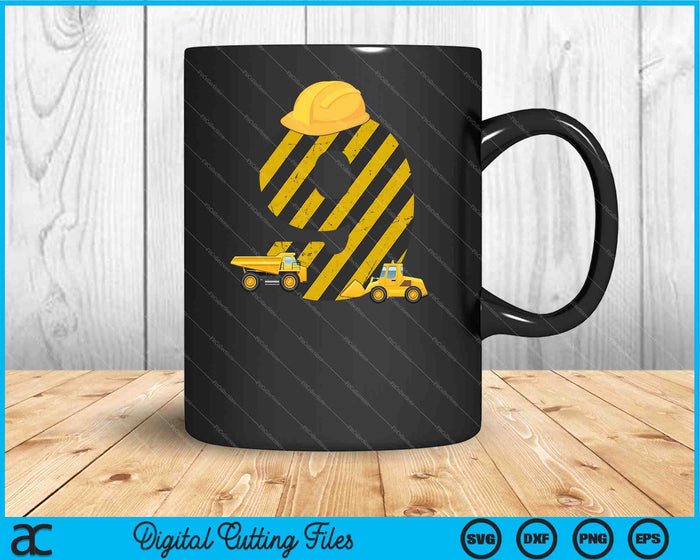 Kids 9th Birthday Digger 9 Years Builder Excavator SVG PNG Cutting Printable Files Kids 9th Birthday Digger 9 Years Builder Excavator SVG PNG Cutting Printable Files