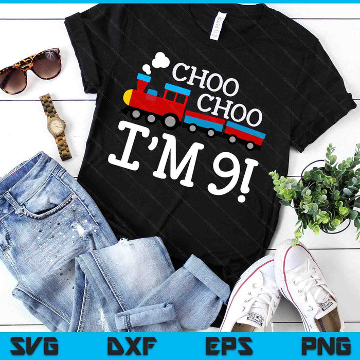 Kids 9th Birthday Boy Train Choo Choo I’m Nine SVG PNG Digital Cutting Files Kids 9th Birthday Boy Train Choo Choo I’m Nine SVG PNG Digital Cutting Files