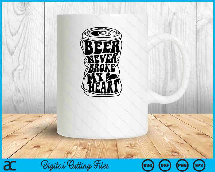 Long Neck Ice Cold Beer Never Broke My Heart Retro SVG PNG Cutting Printable Files