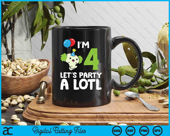 Kids Axolotl 4th Birthday Axolotl I'm 4 Lets Party SVG PNG Digital Printable Files Kids Axolotl 4th Birthday Axolotl I'm 4 Lets Party SVG PNG Digital Printable Files