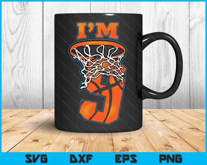 Kids basketbal ik ben 9 jongen meisje 9e verjaardag cadeau SVG PNG digitale snijbestanden Kids basketbal ik ben 9 jongen meisje 9e verjaardag cadeau SVG PNG digitale snijbestanden