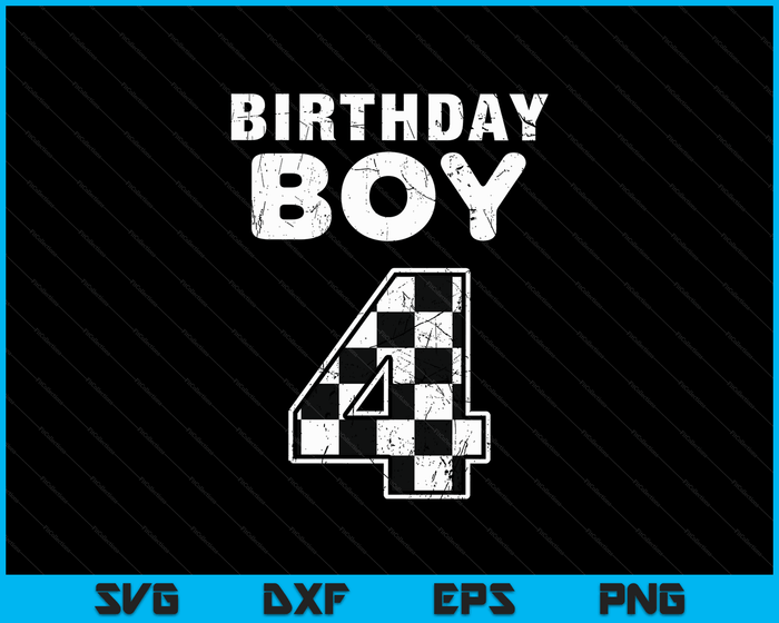 Kids Birthday Boy 4 Two Race Car 4th Birthday Racing Car Driver SVG PNG Digital Cutting Files Kids Birthday Boy 4 Two Race Car 4th Birthday Racing Car Driver SVG PNG Digital Cutting Files