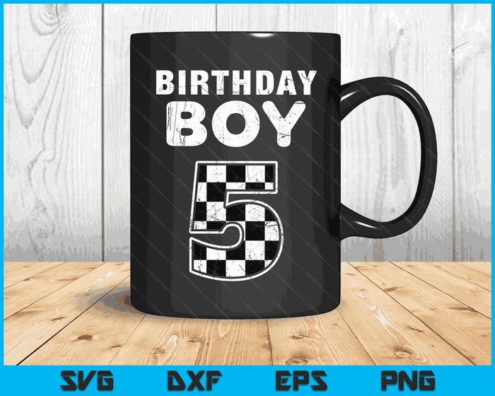 Kids Birthday Boy 5 Two Race Car 5th Birthday Racing Car Driver SVG PNG Digital Cutting Files Kids Birthday Boy 5 Two Race Car 5th Birthday Racing Car Driver SVG PNG Digital Cutting Files